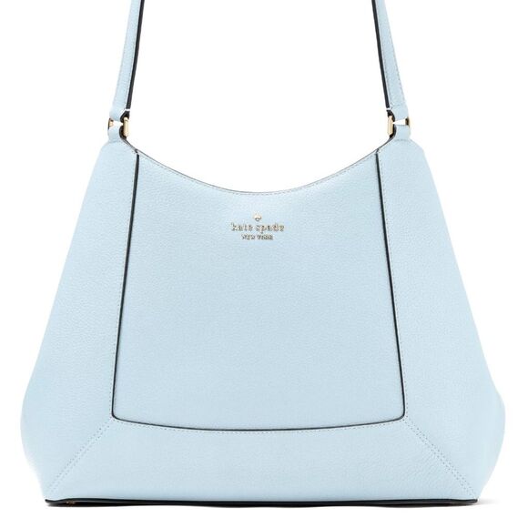 New Kate Spade Lena Large Triple Compartment Shoulder Bag Crisp Sky - Picture 1 of 5